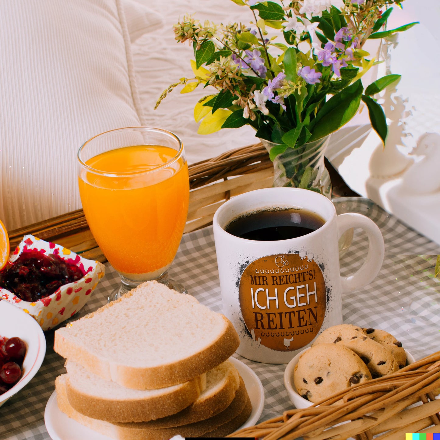 Kaffeebecher mit Spruch: Mir reicht's! Ich geh reiten