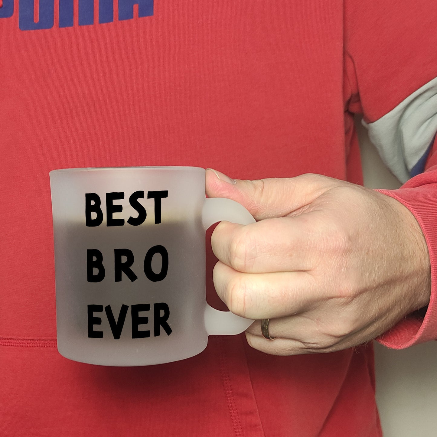 Bester Bruder Glas Tasse mit Spruch Best bro ever