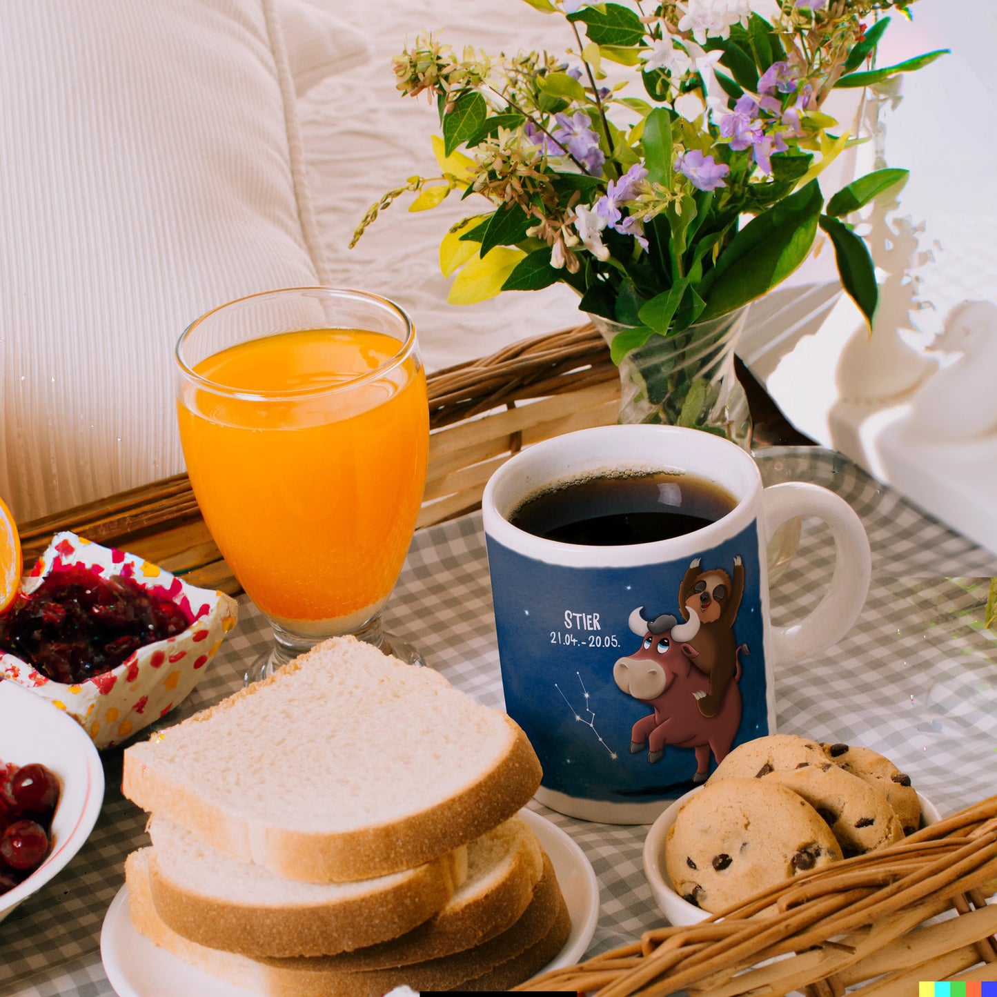 Faultier Sternzeichen Stier Kaffeebecher