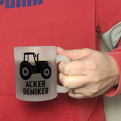 Traktor Glas Tasse mit Spruch Ackerdemiker