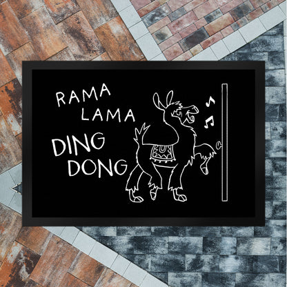 Rama Lama Ding Dong Alpaka Fußmatte XL in 40x60 cm