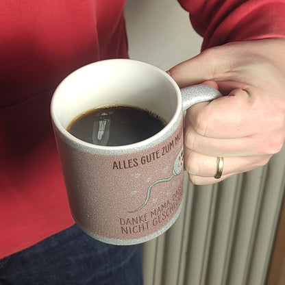 Danke Mama, dass du mich nicht geschluckt hast Glitzer-Kaffeebecher zum Muttertag