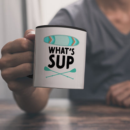 What's sup Kaffeebecher Schwarz für stand up paddler