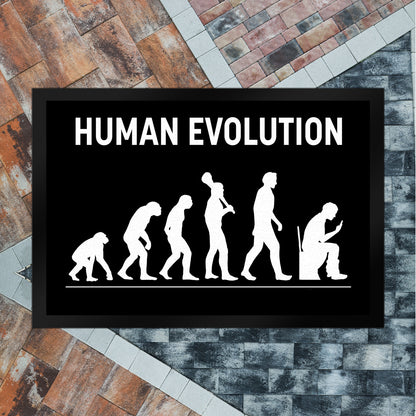 Human Evolution Fußmatte XL in 40x60 cm mit witzigem Motiv