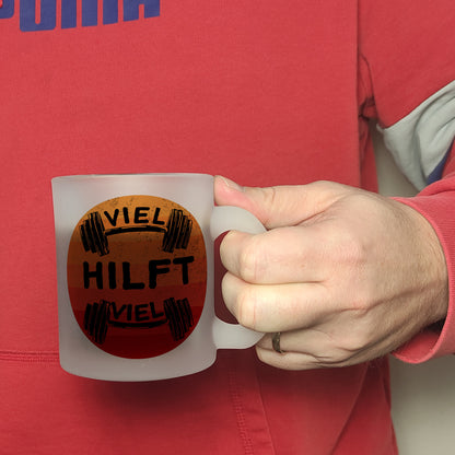 Viel hilft viel Fitness Glas Tasse für Sportler