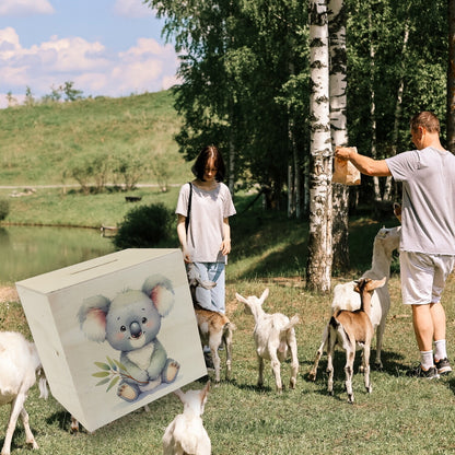 Sitzender Koala Spardose aus Holz