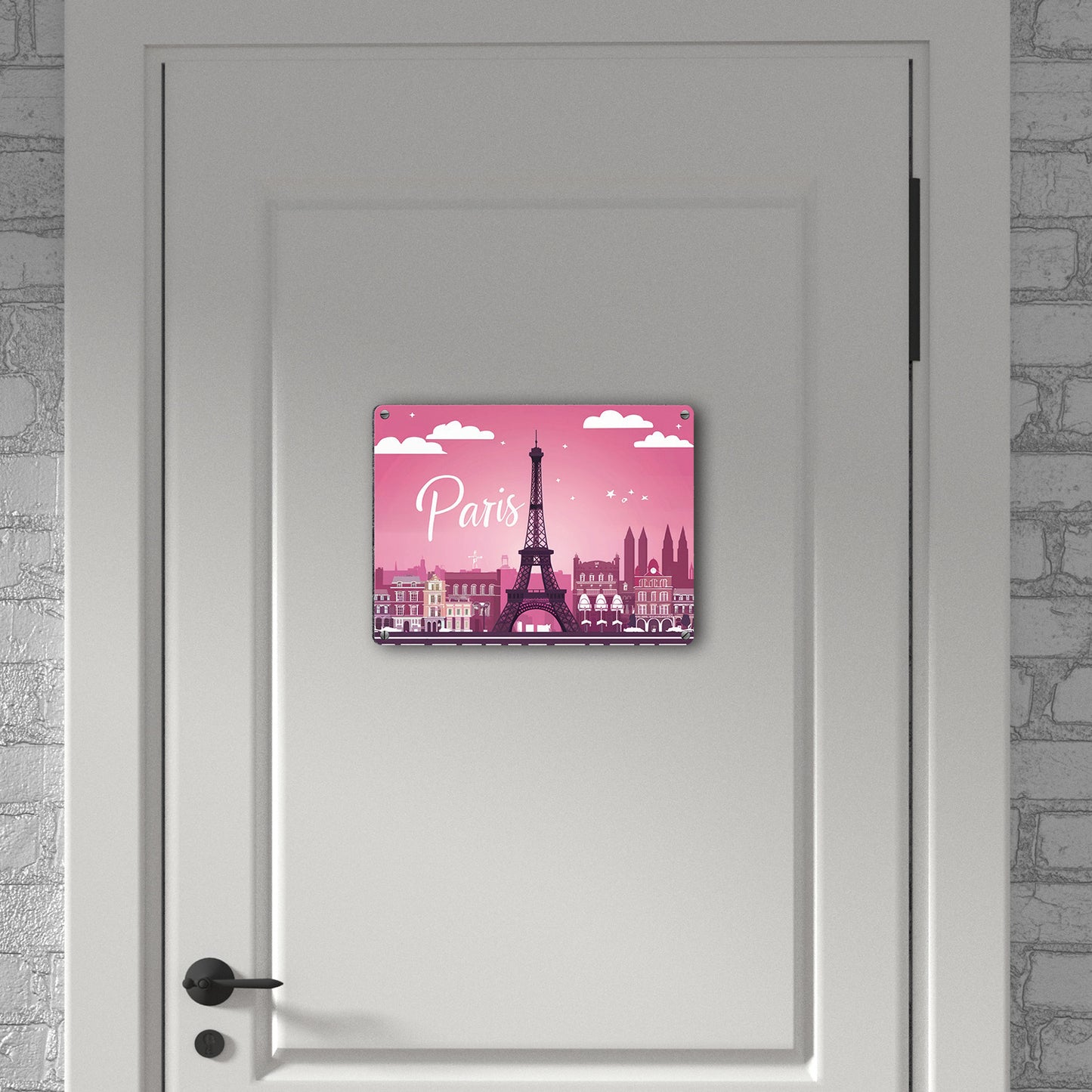 Paris Skyline Metallschild in 15x20 cm