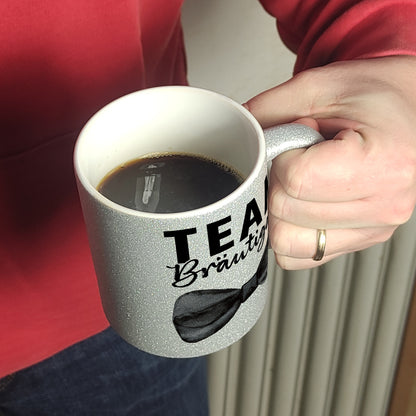 Trauzeuge Glitzer-Kaffeebecher mit Spruch Team Bräutigam