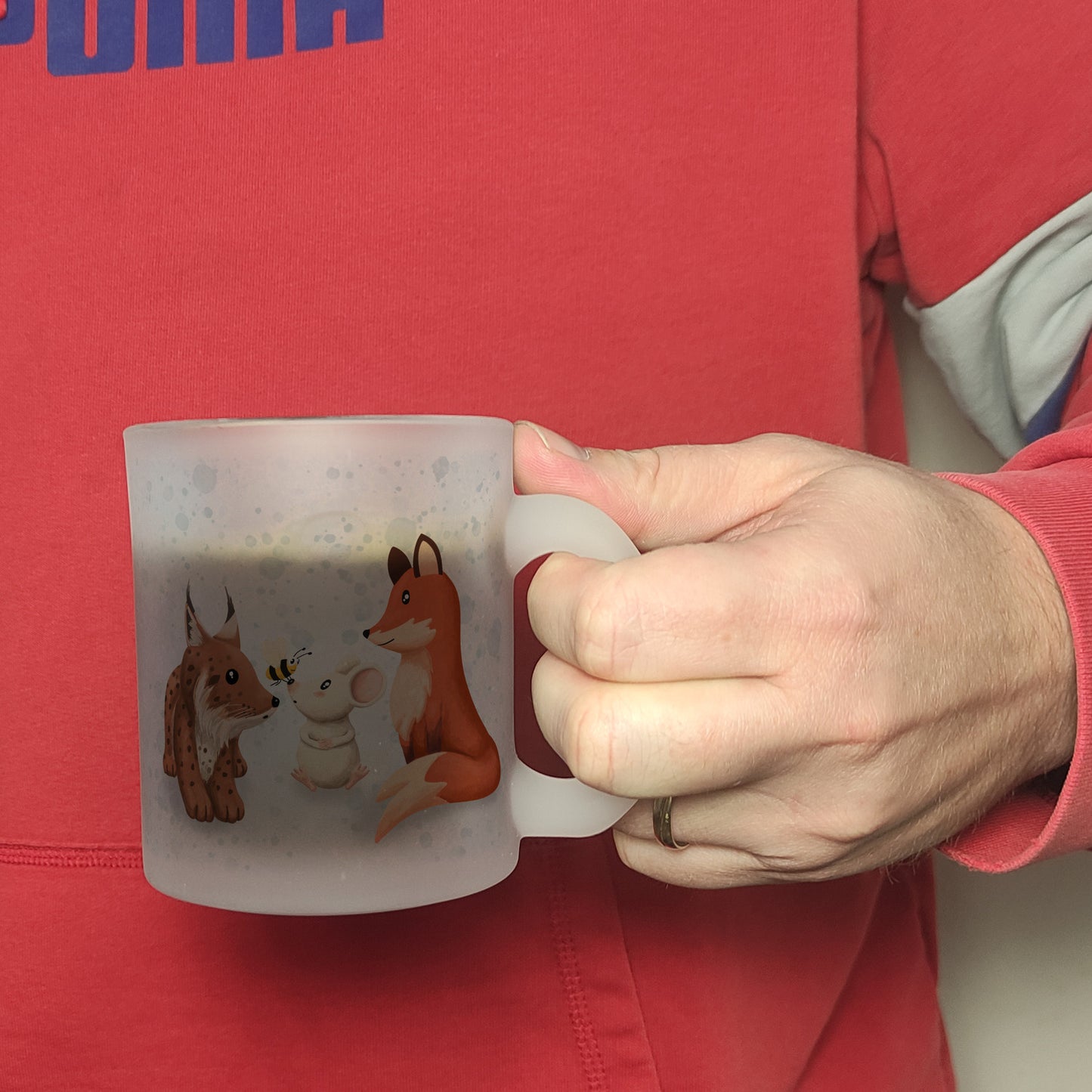 Schlauer Fuchs Glas Tasse zur Einschulung mit Tiermotiv und Spruch