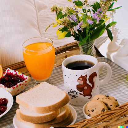 Guten Morgen Eichhörnchen Kaffeebecher