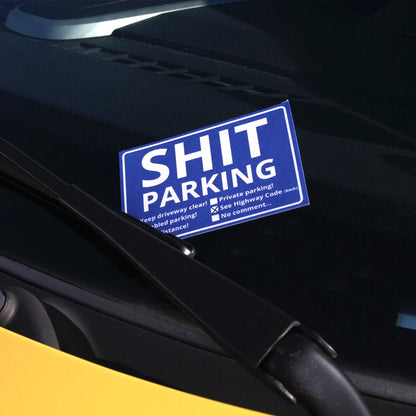 Shit Parking Scheisse Geparkt! Notizblock in Englisch