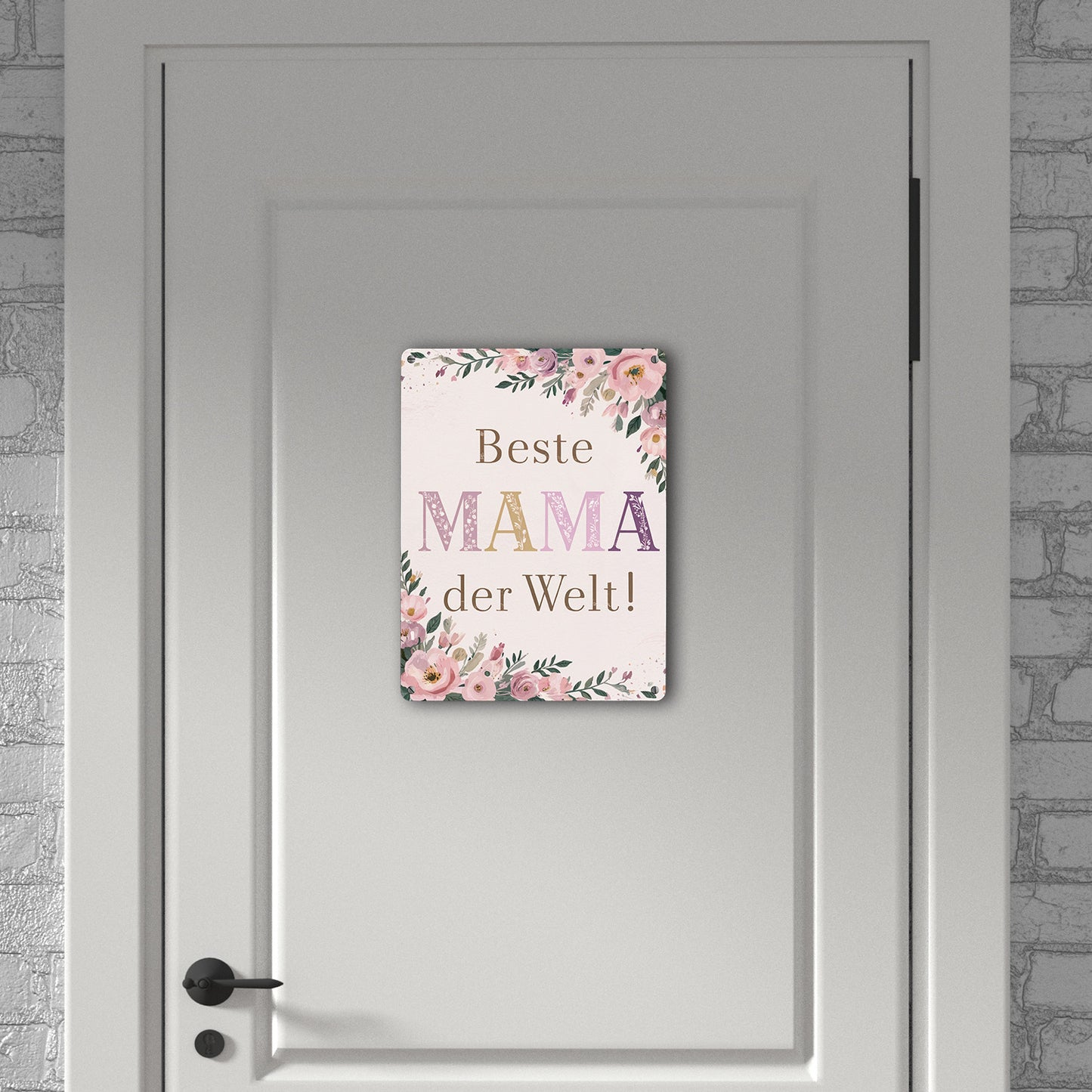 Beste MAMA der Welt Metallschild XL in 21x28 cm