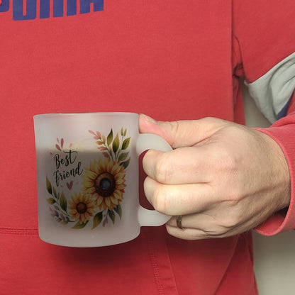 Beste Freundin Sonnenblume Glas Tasse mit Spruch Best friend