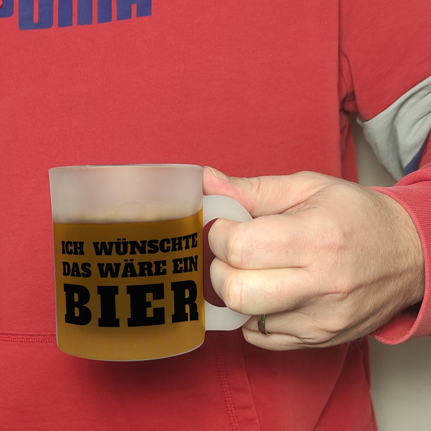 Ich wünschte das wäre ein Bier Glas Tasse mit Bier Motiv