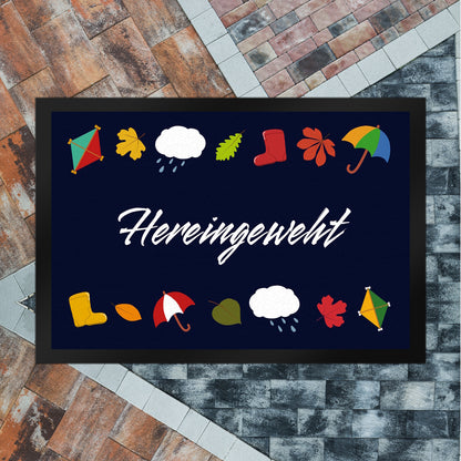 Hereingeweht Fußmatte XL in 40x60 cm mit Herbst-Motiven