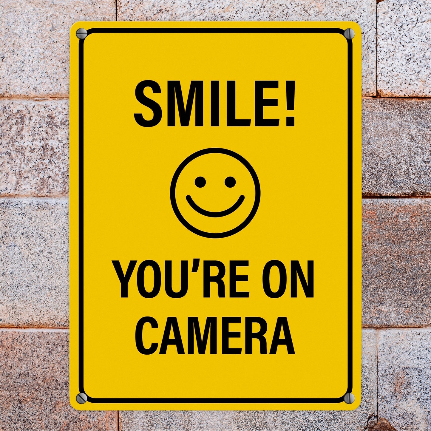 Smile you're on camera Metallschild