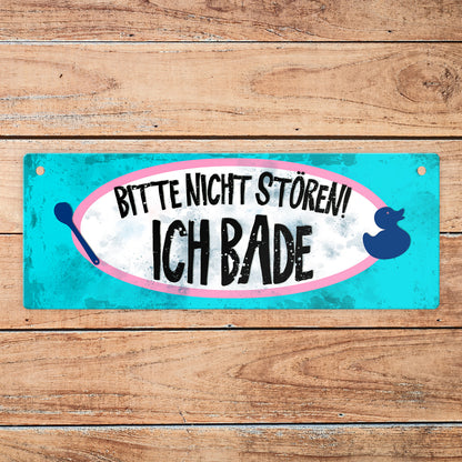 Bitte nicht stören - ich bade Wendeschild mit Kordel