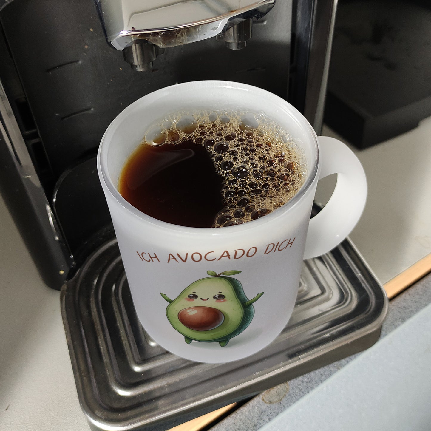 Avocado Glas Tasse mit Spruch Ich Avocado dich