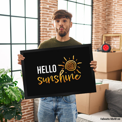 Hello sunshine Fußmatte XL in 40x60 cm mit strahlender Sonne