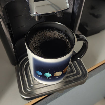 Planeten des Sonnensystems Kaffeebecher Schwarz