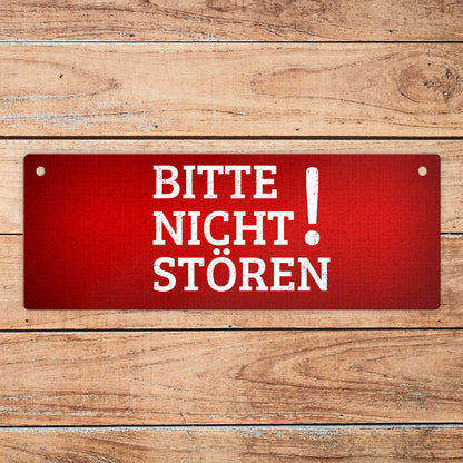 Bitte nicht stören - Bitte anklopfen Wendeschild in rot mit Kordel