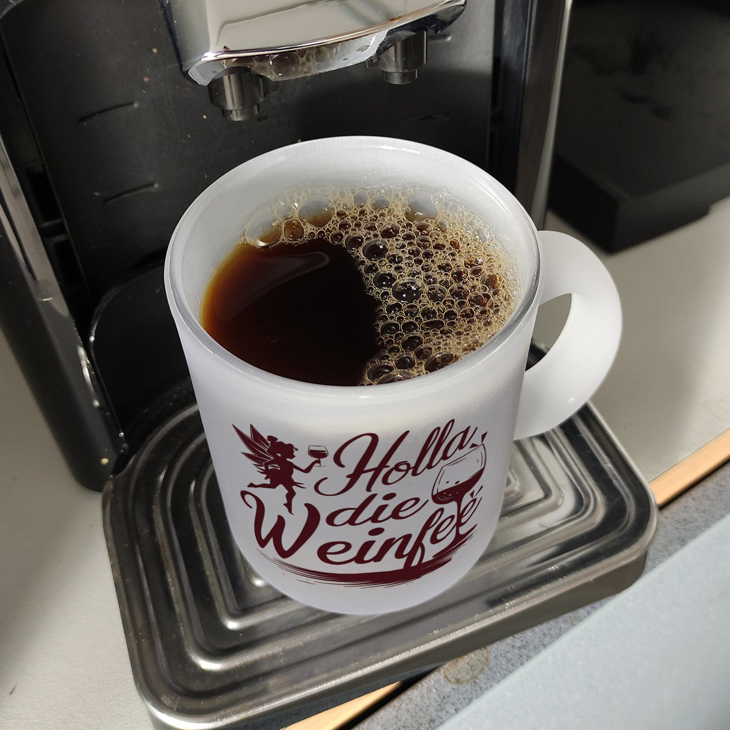 Fee mit Weinglas - HOLLA DIE WEINFEE Glas Tasse