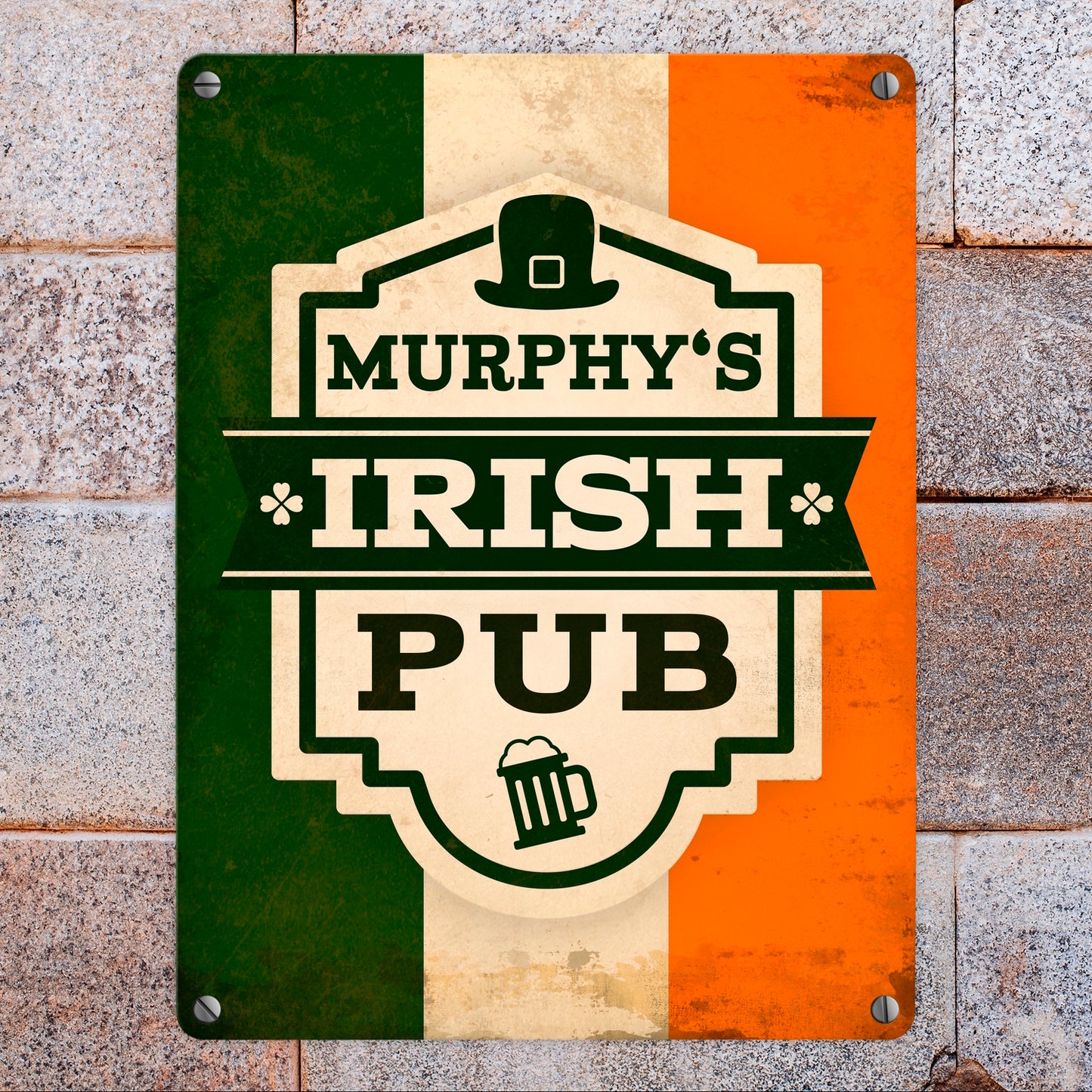 Metallschild mit Murphy's Irish Pub Motiv