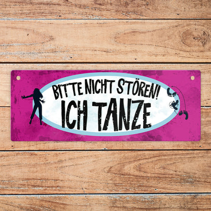 Bitte nicht stören - ich tanze Wendeschild mit Kordel