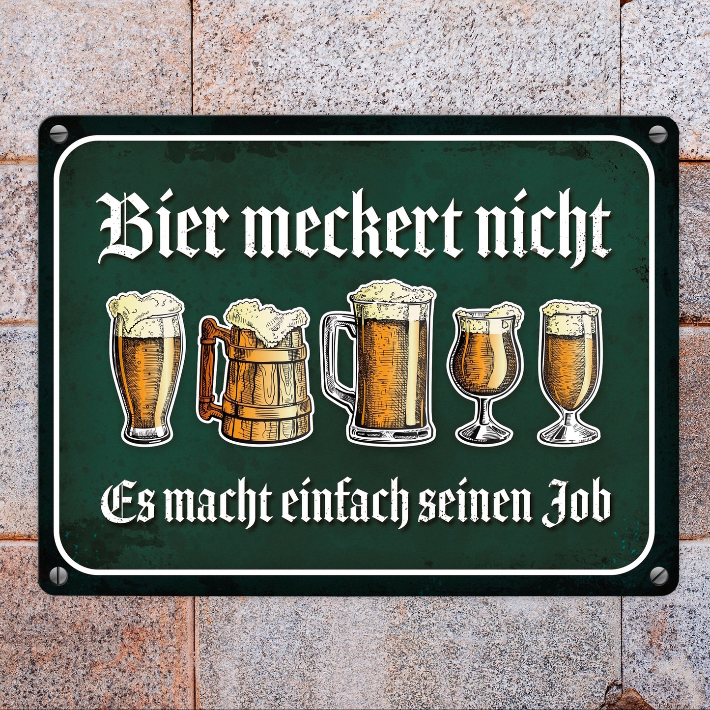 Bier macht einfach seinen Job Metallschild