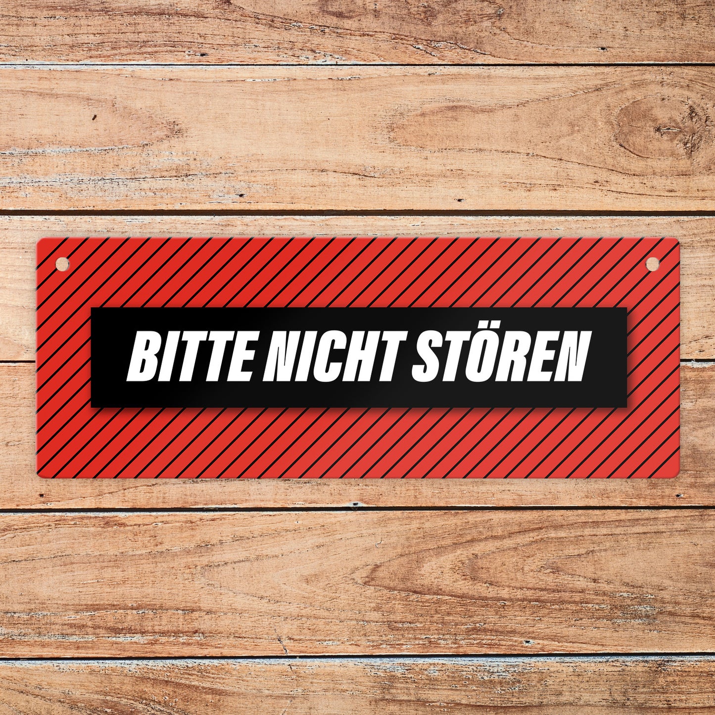 Nicht stören oder komm rein Wendeschild mit Kordel in rot-weiß mit Streifen