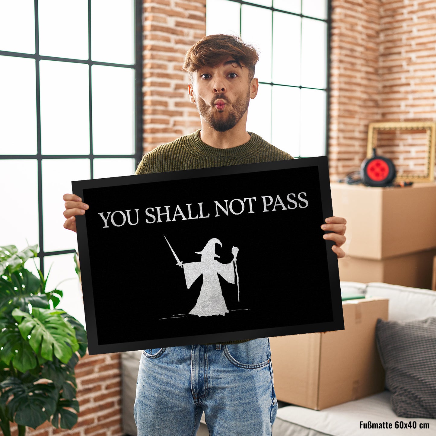 You shall not pass Fußmatte XL mit Zauberer Motiv