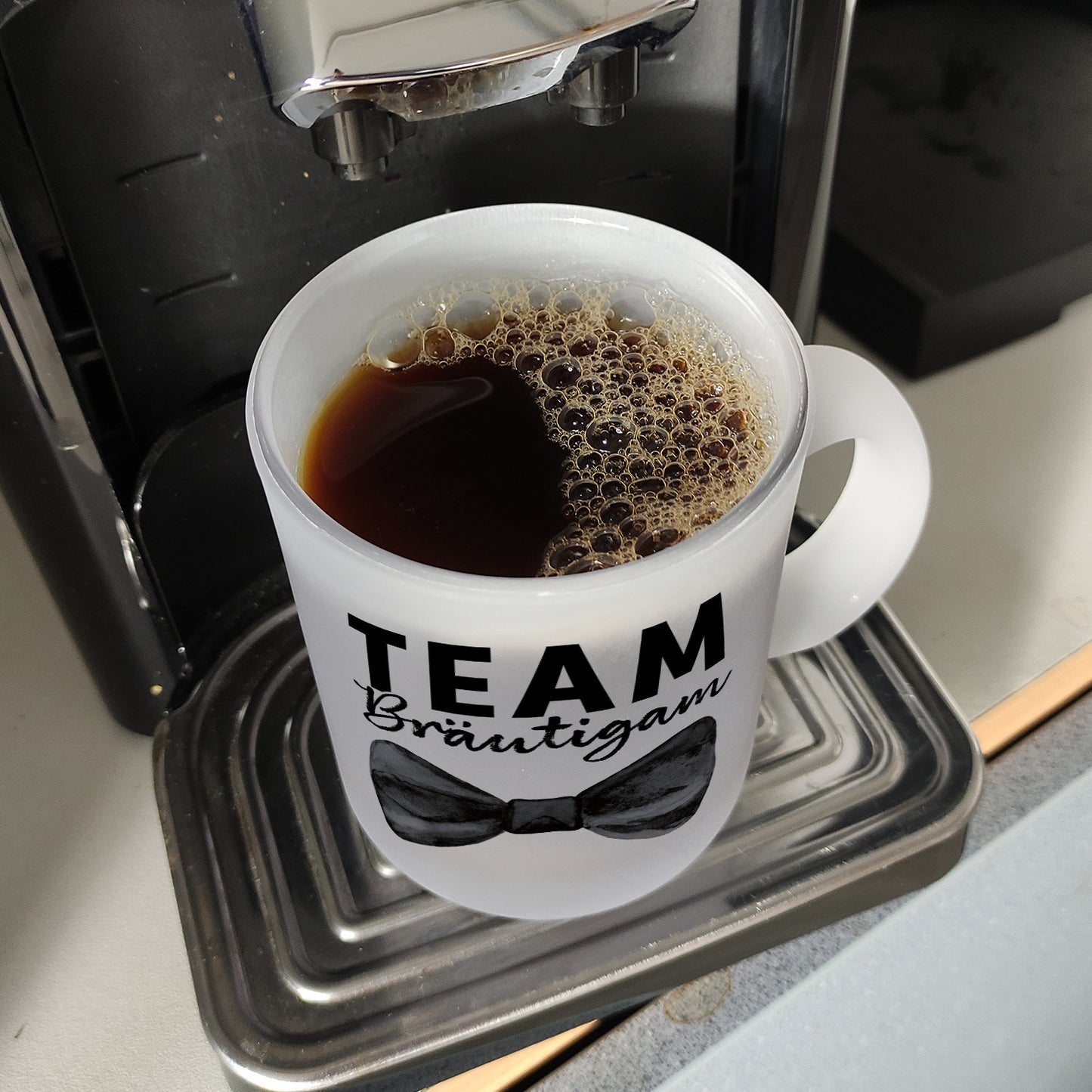 Trauzeuge Glas Tasse mit Spruch Team Bräutigam