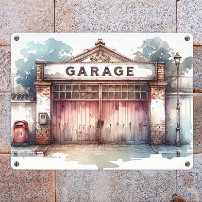 Garage Metallschild in 15x20 cm