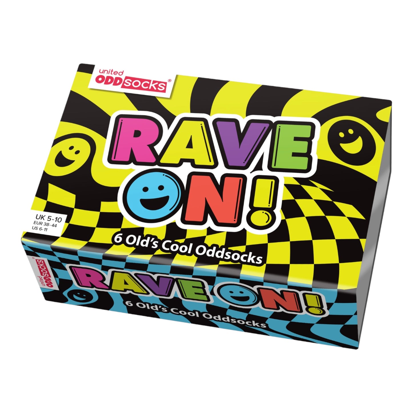 Rave on Oddsocks Socken Rave Outfit Techno Strumpf in 38-44 im 6er Set