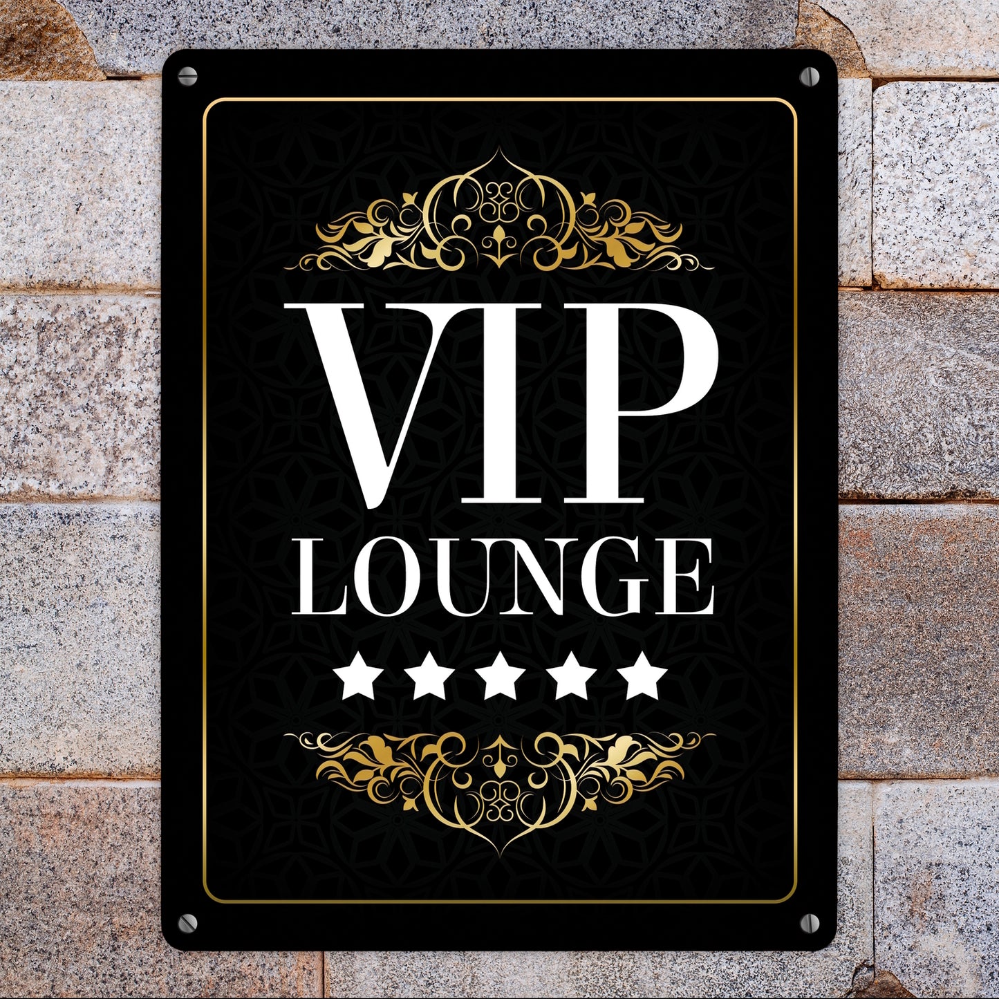 Metallschild XL mit Spruch: VIP-Lounge