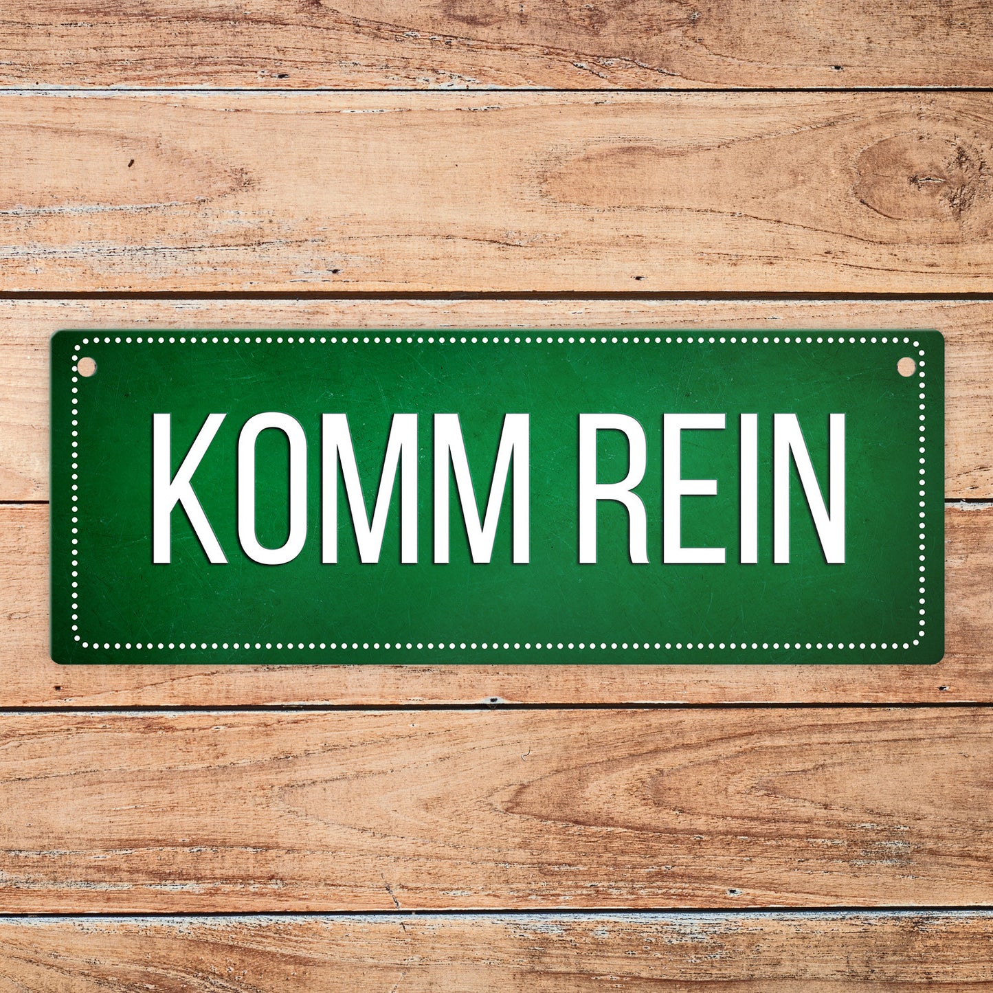 Grünes &quotBitte nicht stören - Komm rein&quot Wendeschild mit Kordel