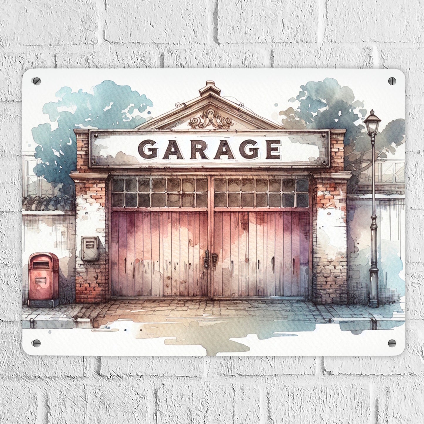 Garage Metallschild XL in 21x28 cm