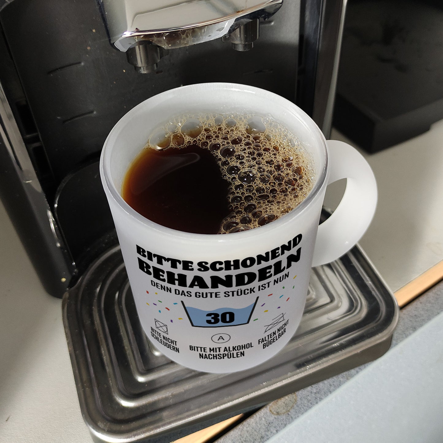 Bitte schonend behandeln - 30. Geburtstag Glas Tasse