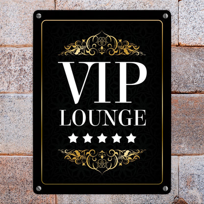 VIP-Lounge Metallschild mit 5-Sterne Motiv