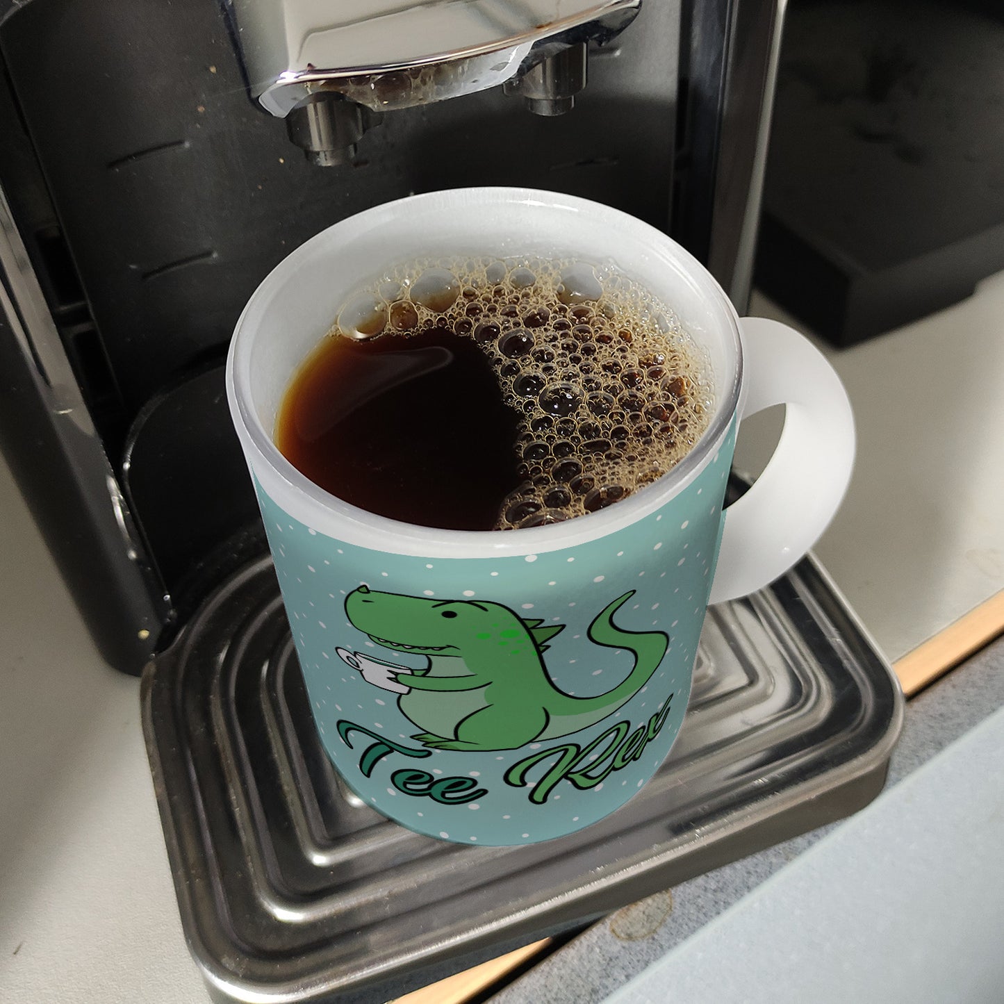 Tee Rex Glas Tasse mit Dinosaurier mit Tasse Motiv