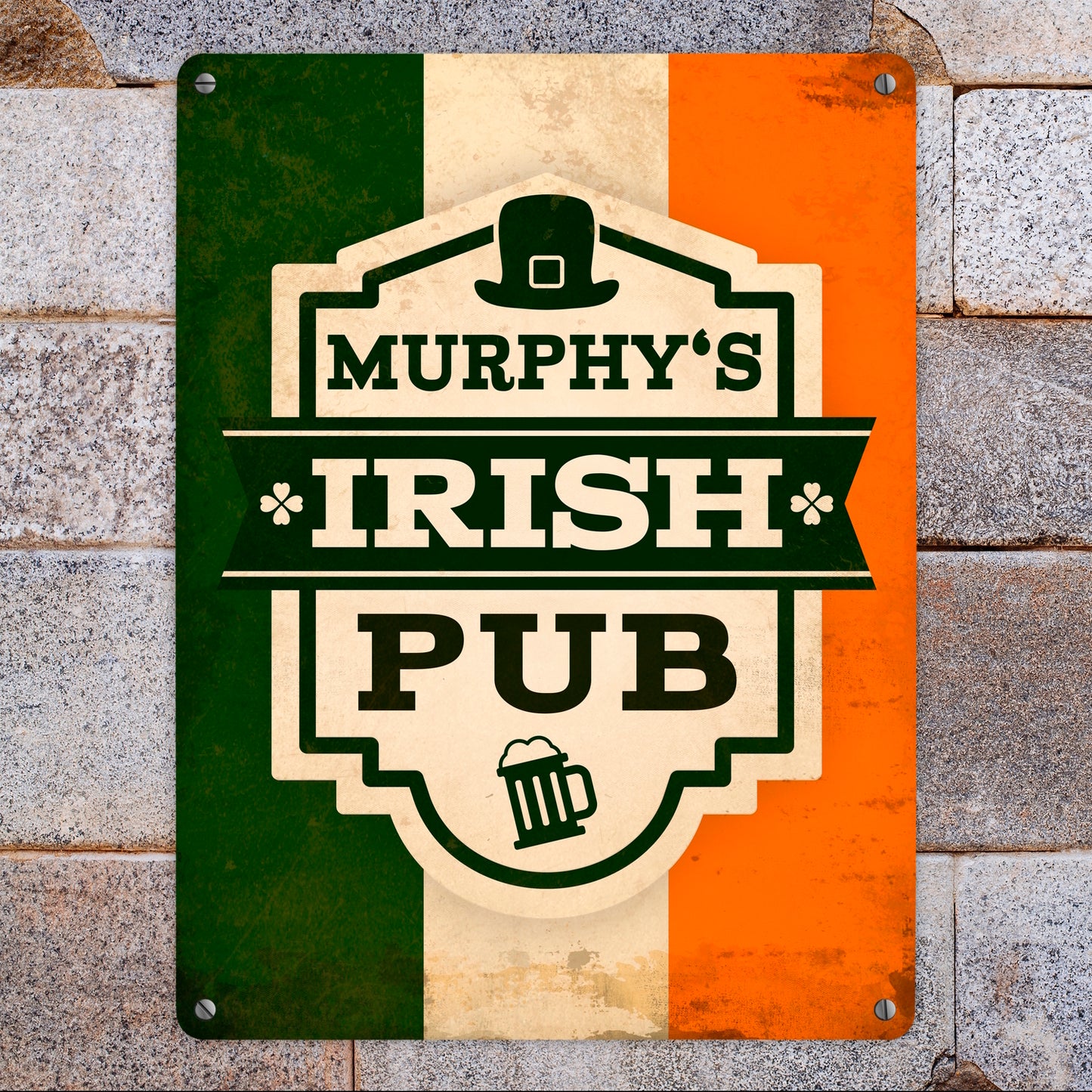 Metallschild XL mit Murphy's Irish Pub Motiv