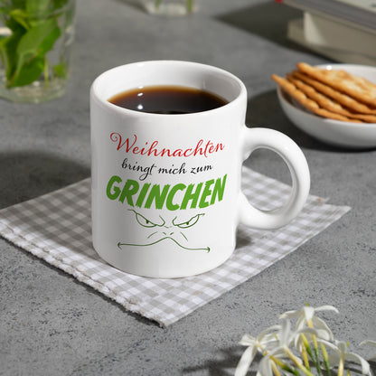 Weihnachten bringt mich zum grinchen Kaffeebecher