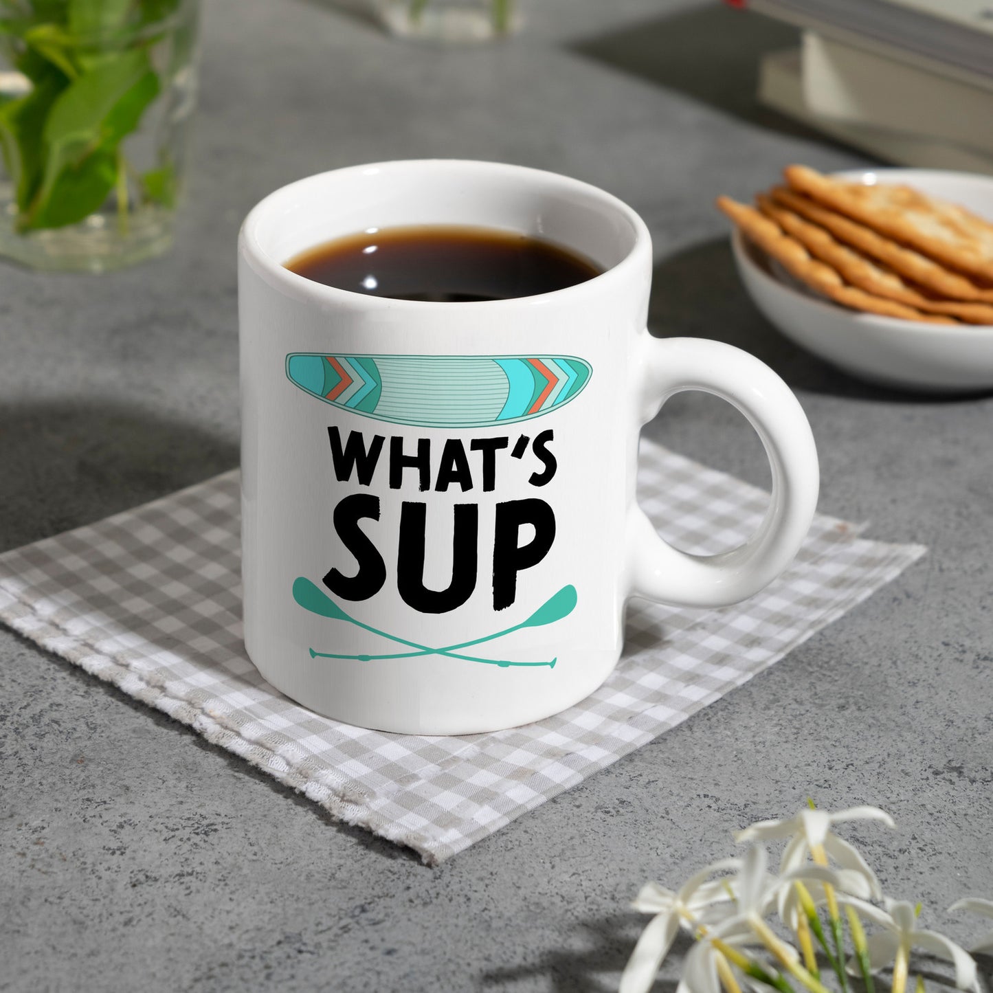 What's sup Kaffeebecher für stand up paddler