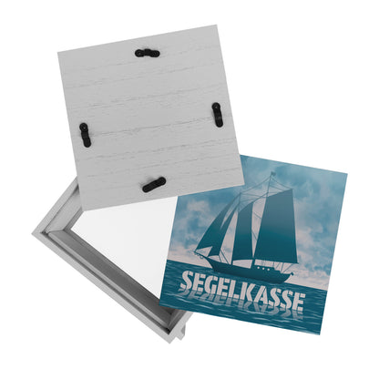 Segelkasse Rahmen Spardose aus Holz mit Segelschiff