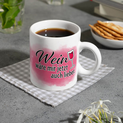 Wein wäre mir jetzt auch lieber Kaffeebecher