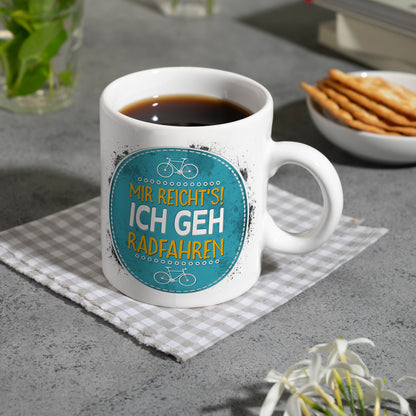 Mir reicht's! Ich geh radfahren Kaffeebecher