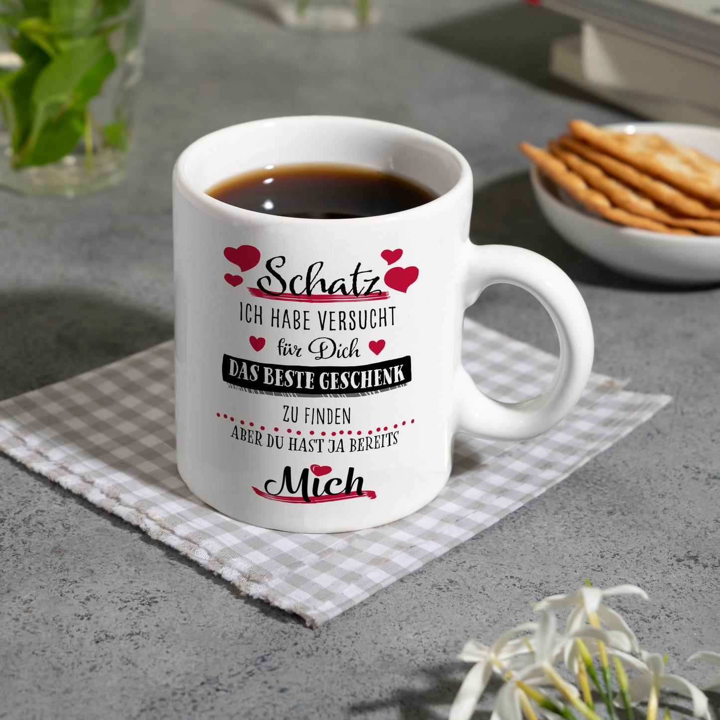 Bestes Geschenk für Schatz zum Valentinstag Kaffeebecher