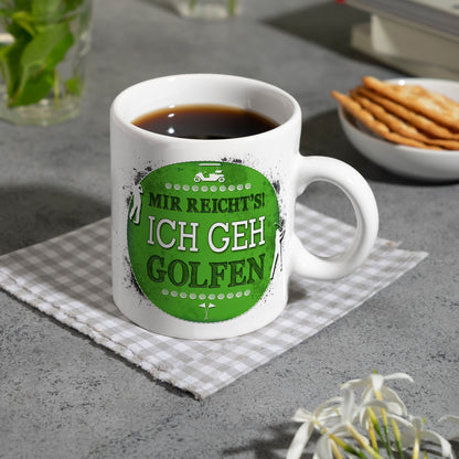 Mir reicht's! Ich geh golfen Kaffeebecher