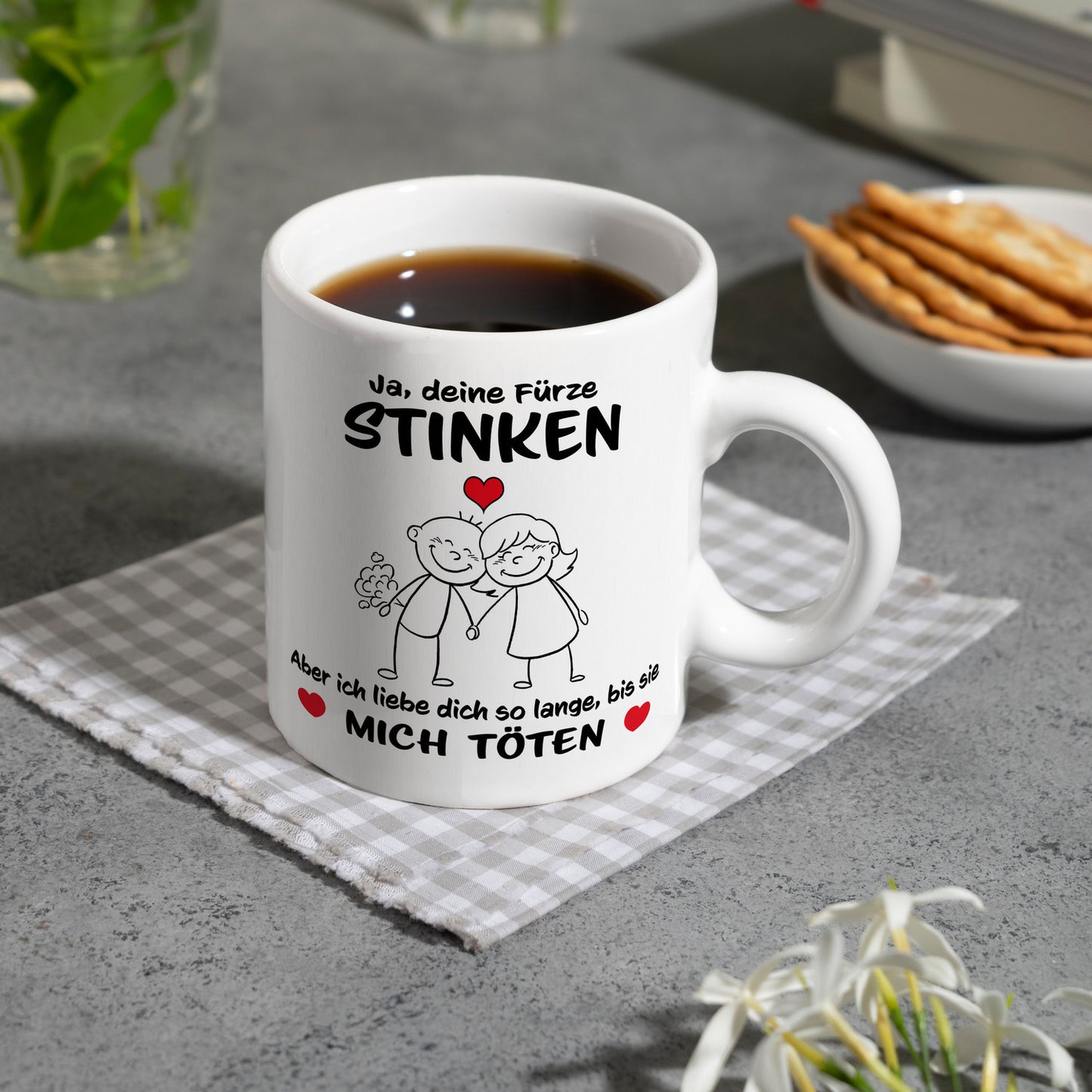 Ja, deine Fürze stinken, aber ich liebe dich trotzdem Kaffeebecher