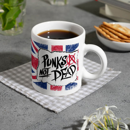 Punks not Dead Union Jack Kaffeebecher